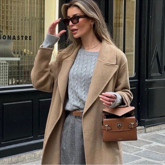 Zara Double Face Wool Camel Coat - Picture 3 of 16